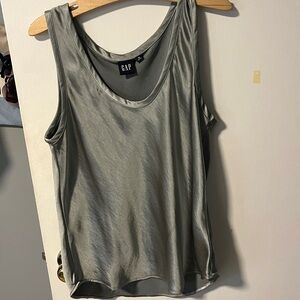 GAP sage satin bias cut Sleeveless Tank matching cardigan in my closet!